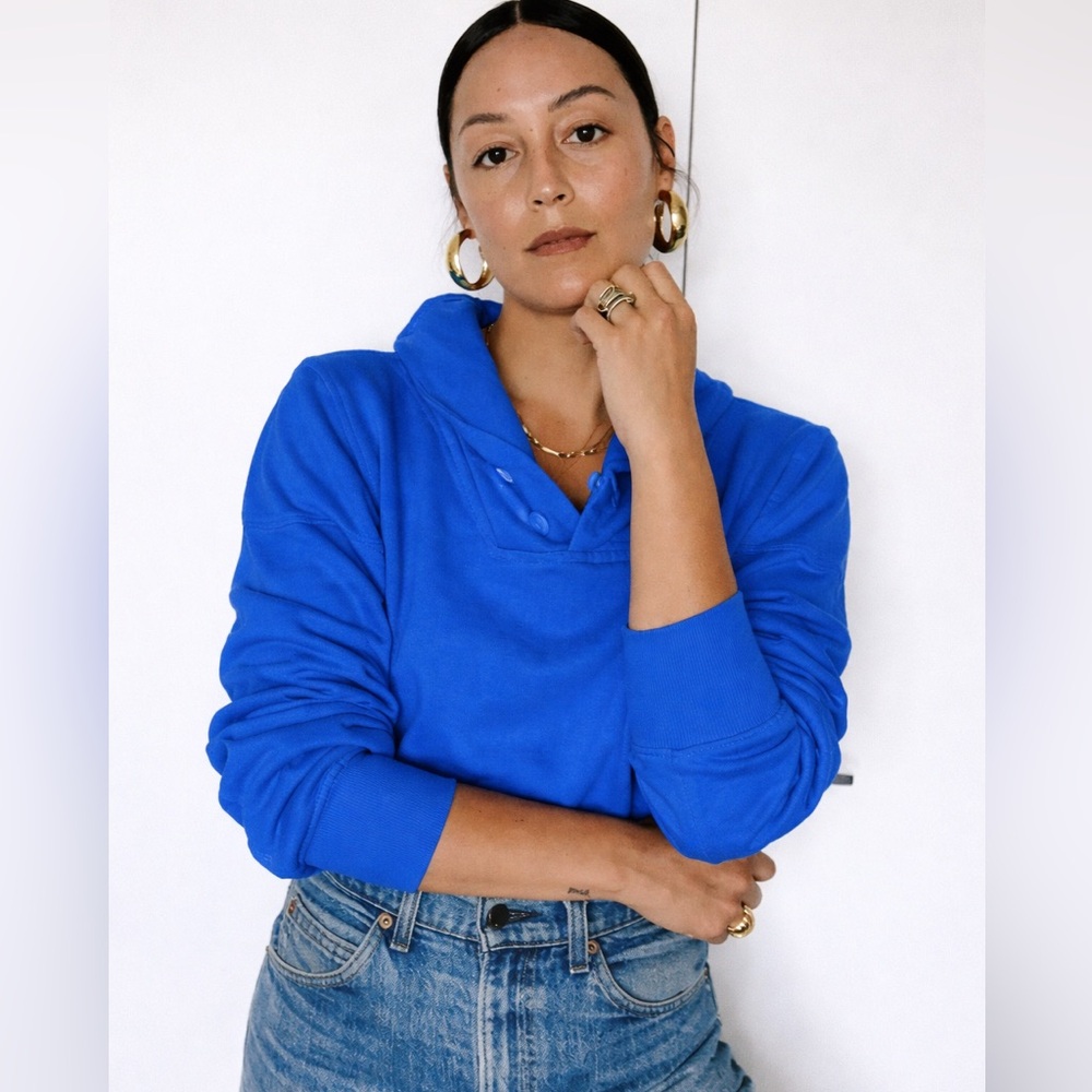 Jungmaven Whittier Sweatshirt in Cobalt Blue